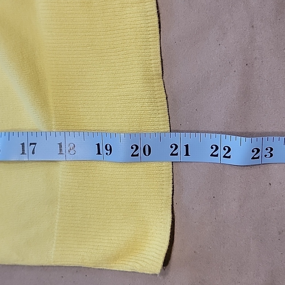 Chaps Size M Lemon Yellow Button Front Long Sleev… - image 8